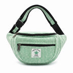The Himal Green Herringbone Belt Bag