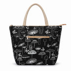 The Himal Mushroom Tote, maroon and black