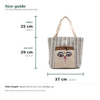 The Himal Buddha Eyes Stripe Tote
