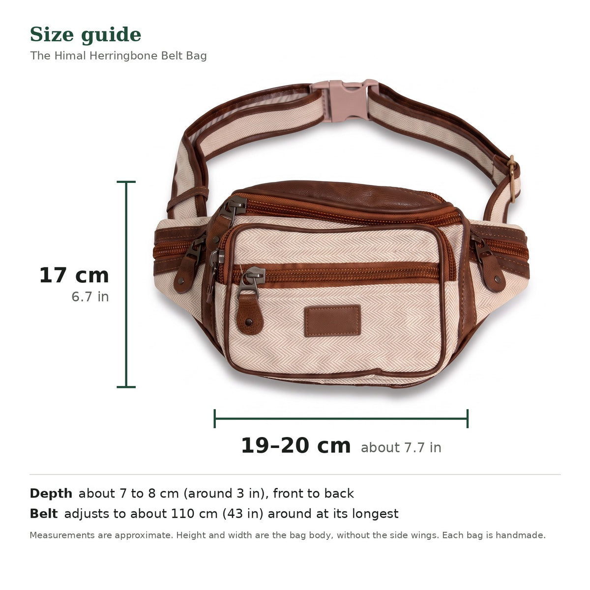 The Himal Herringbone Belt Bag
