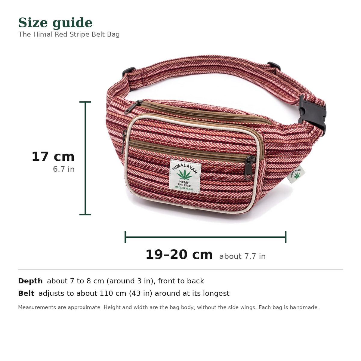 The Himal Red Stripe Belt Bag